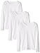 Clementine Apparel Girls 3-Pack Long Sleeve Cotton T-Shirts Basic Tee, Size: 4-13 Yrs
