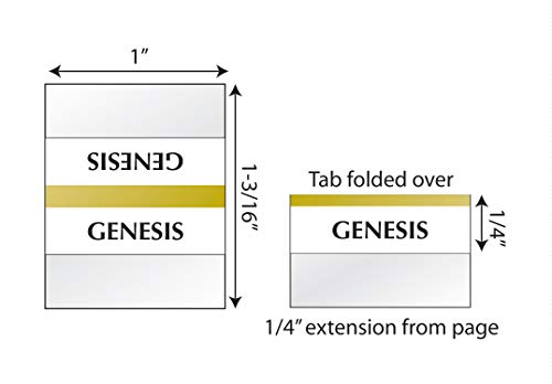 Tabbies Gold-Edged Bible Indexing Tabs, Old & New Testament, 80 Tabs Including 64 Books & 16 Reference Tabs (58331) - Thumbnail 2