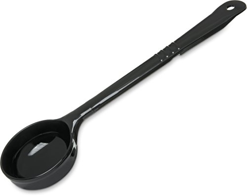 Carlisle 4380-503 Solid Long Handle Portion Control Spoon, 4 Oz, Black