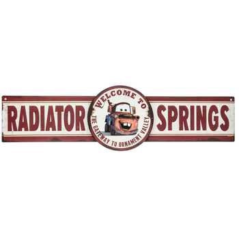Radiator Springs Layered Tin Sign Theater Media Room Home Wall Decoration