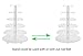 Jusalpha® Large 6-Tier Acrylic Glass Round Wedding Cake Stand- Cupcake Stand Tower/ Dessert Stand- Pastry Serving Platter- Food Display Stand (Large With Rod Feet) (6RF)