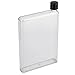 Yosoo 750ml Leak Proof Flat Slim Water Bottles Plastic Transparent Portable Sports Bottle for Outdoor Activities(White)