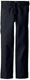 Dickies Big Girls' Slim Stretch Flat Front Pant, Dark Navy, 12 Regular