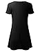 BIADANI Women Short Sleeve Hankerchief Flare Hem Tunic Top