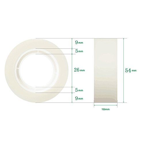 Transparent Tape - 16Roll 3/4 inches Clear Tape 98Feet for Office School