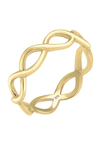 Elli PREMIUM Ring Damen im Infinity Trend in 375er Gelbgold