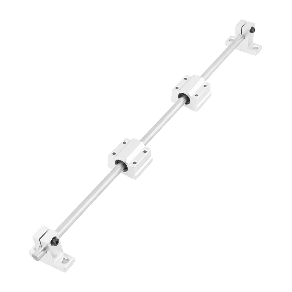 CNC Linear Rail Shaft Rod 8mm x 400mm with Bearing Guide Support and SC8UU Bearing Block Set for 3D Printer
