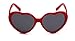 Eason Eyewear Girl's Heart Shaped Sunglasses 48 mm Red Heart/Grey