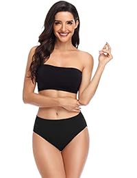 BHRIWRPY sujetador sin costuras, sin tirantes, sin cables, con parte superior acolchada, para mujer