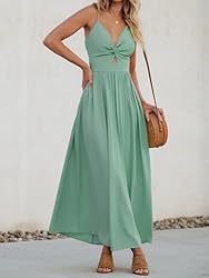 CUPSHE Women's Maxi Dress V Neck Sleeveless