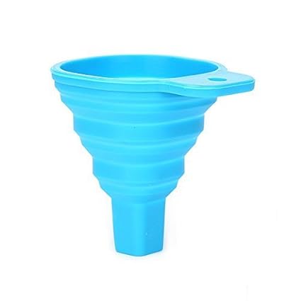 Collapsible and Easy to Store Silicone Funnel for Kitchen (Colour May Vary)