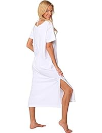 INGEAR - Vestido largo de verano para mujer, de algodón, informal, con mangas