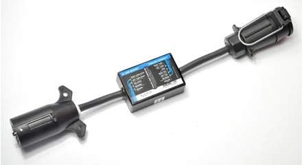 TRAILER USA to EU Light Converter 7-pin Socket (US Vehicle) to 7 pin Plug (EU