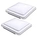 VETOMILE 2 Packs 14 Inch RV Roof Vent Cover Universal Replacement Vent Lid White for Camper Trailer Motorhome