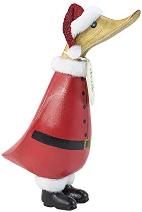 DCUK New Christmas wooden ducks Sparkly Glitter Hat Santa Rudolf Elf Skiing (Santa)