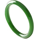 URED Green Jade Bangle Bracelet for Women Feng Shui Bracelet Good Luck Bangle Wealth Healing Bracelet Round Fashion Elegant Jade Bangles