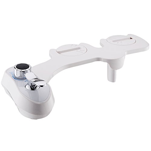 Comllen Non-Electric Fresh Water Sprayer Mechanical Self-Cleaning Bidet Attachment, Toilet Seat Attachment