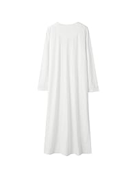 Keyocean Camisones para dama de algodón suave de manga larga camisa de dormir