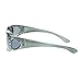 Womens Polarized Fit Over Glasses Sunglasses Oval Rhinestone Frame Gray