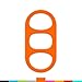 Padlette Tablet Handle, Holder, Grip for iPad Kindle Fire HD Surface Galaxy Tab and Compatible with Any Tablet with a Display from 8 inches to 11 inches (Mid-Size D3 Orange)