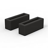 GadgetWraps 22mm Silicone Watch Loops for Watch Band / Strap – 2 Pack (Black)