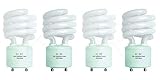 (Pack of 4) 23 Watt Mini Spiral - GU24 Base - (100W Equivalent) - T2 Mini-Twist - CFL Light Bulb - 4100K Cool White
