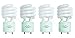 (Pack of 4) 23 Watt Mini Spiral - GU24 Base - (100W Equivalent) - T2 Mini-Twist - CFL Light Bulb - 4100K Cool White primary