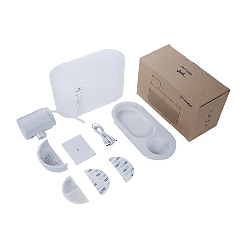 Automatic Pet Water Dispenser Fountain: Battery Powered Cordless Drinking Dispenser for Cat Dog - 68oz/2L Large Water Bowl - Ultra Quiet Smart Pump by Thermal/Motion Detection - 30~60days Battery Life