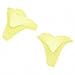 Lucite Trumpet Calla Lily Flower Beads Matte Yellow 10mm (12)