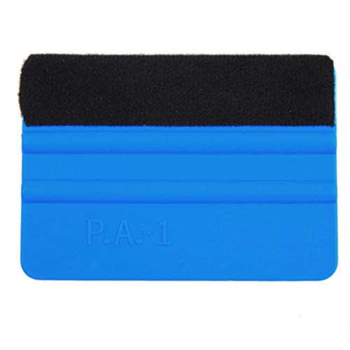 image for Wllsagl Xouwvpm Wallpaper Filming Tool Blue Plastic Felt Edge Squeegee