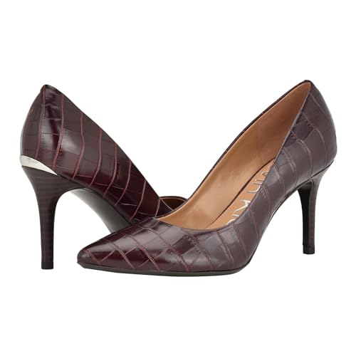 Calvin Klein Women's Gayle2 Pump, Bordo Croco 604, 7.5 at Amazon