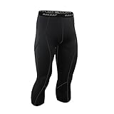 Baleaf Men's Cool Running Fitness Compression 3/4 Leggings Tights