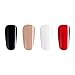 Gel Nail Polish Set,Soak Off UV LED Gel Polish Nail,Renstorm Red Nail Polish Lacquer Set DIY Nail Art Manicure Kit With 4Pcs