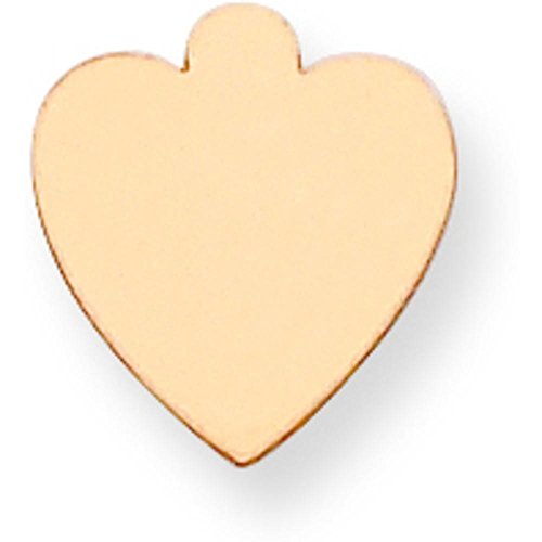 14K Gold Heart Stamping Disc 0.018