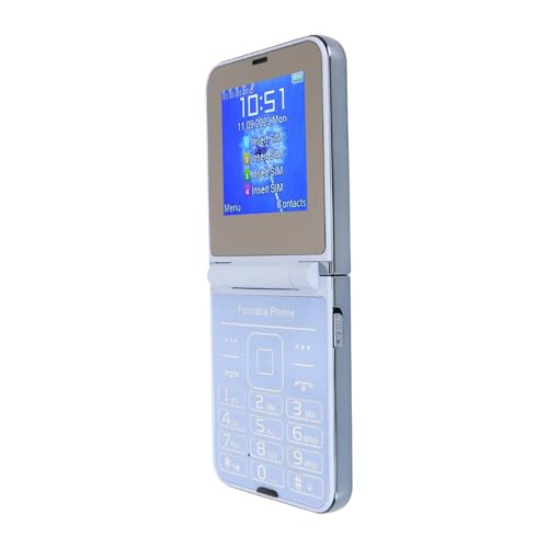Four SIM 2G Phone Senior Cellphone with Dual Screen, Flip Phone, Big, Volume, 1400mAh Battery, Basic Phone for Elderly Kids (#2)