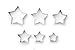 Fox Run Star Shaped Cookie Cutter Set, 6-Piece Plus Storage Tin, Stainless Steel