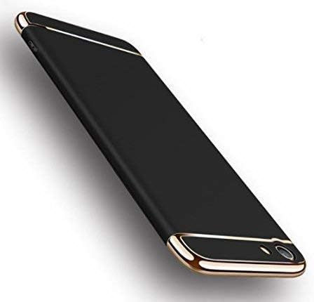 Avzax® 3in1 Dual Hybrid Ultra-Thin Hard Back Shock Absorber Case Cover for Vivo Y71 (Black)