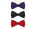 Mens 3 Pack Classic Pre-Tied Satin Formal Tuxedo Bowties Adjustable Length, Assorted & Solid Colors, by Platinum Hanger