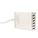 ETvalley50 Watt Multi-Port 6 Port USB Outlet Charger High Speed for Apple iPhone iPod iPad Samsung Android Tablets and Others (White)