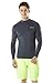 TSLA Men's UPF 50+ Long Sleeve Rashguard, Vibrant Lettering(msr10) - Charcoal, X-Large