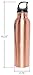 Mindful Design Pure Copper Polished Water Bottle - Leak-Proof Solid Copper Vessel for Ayurvedic Health Benefits (25 oz)