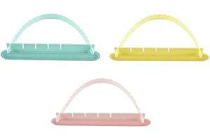 3PCS Flexible Cake Arc Ruler Set, Adjustable Cake Swag Guide for Curved Decorating on Buttercream & Fondant | Plastic Measuri