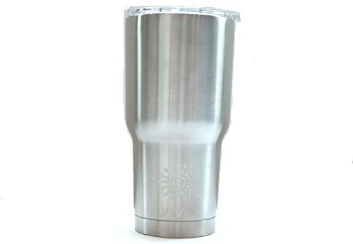 Vivik Stainless Steel Tumbler 30 Oz Cup with NEW Spill and Splash Resistant Lid with Slider Closure - Double Wall Vacuum Insulated Premium Thermos - GUARANTEED to Keep Coffee HOT and Iced Tea COLD!