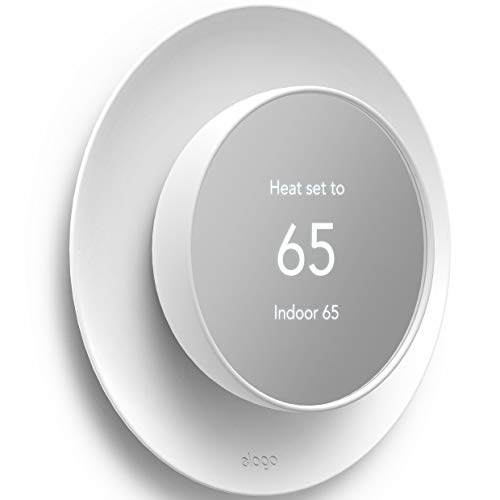 elago Satellite Wall Plate Cover Plus Compatible with Google Nest Thermostat 2020 [White] - Durable Material, Easy Installation, Concave and Complementary Design