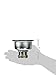 Highcraft 9753 Kitchen Sink (3-1/2 Inch) Stainless Steel Drain Assembly with Strainer Basket and Rubber Stopper Long Extended Shank (3-3/4 Inch)