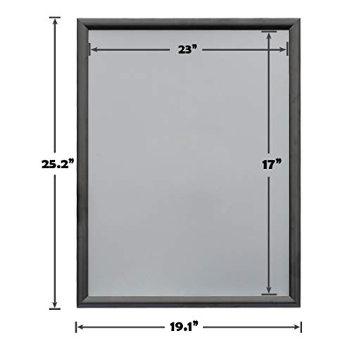 HAITIAN Snap Poster Frame for 18x24 Inch Poster, Front Open Wall Hanging Style, Durable Aluminum Profile, Color Black