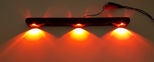 Fully Submersible TecNiq Heavy Duty Identification Bar - 3 Red LEDs w/ Rugged Black Body - Made in USA (Over 80")