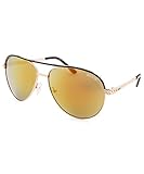 GUESS Eyewear Aviator Sunglasses (Rose-Tone/Navy Blue)
