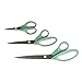 BambooMN Titanium Softgrip Scissors Set for Sewing, Arts, Crafts, Office - 1 set of 3 - Mint Green