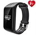 Dawo Fitness Tracker Watch IP68 Waterproof Activity Wireless Smart Bracelet with Continuous Heart Rate Monitor Step Calorie Sleep Counter Bluetooth Wristband Pedometer Sports Smart Band(Black）
